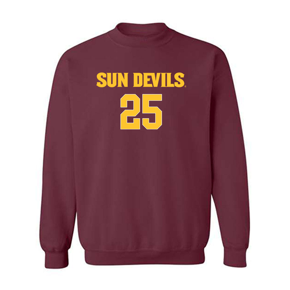 Arizona State - NCAA Women's Volleyball : Ella Lomigora - Replica Shersey Crewneck Sweatshirt-0