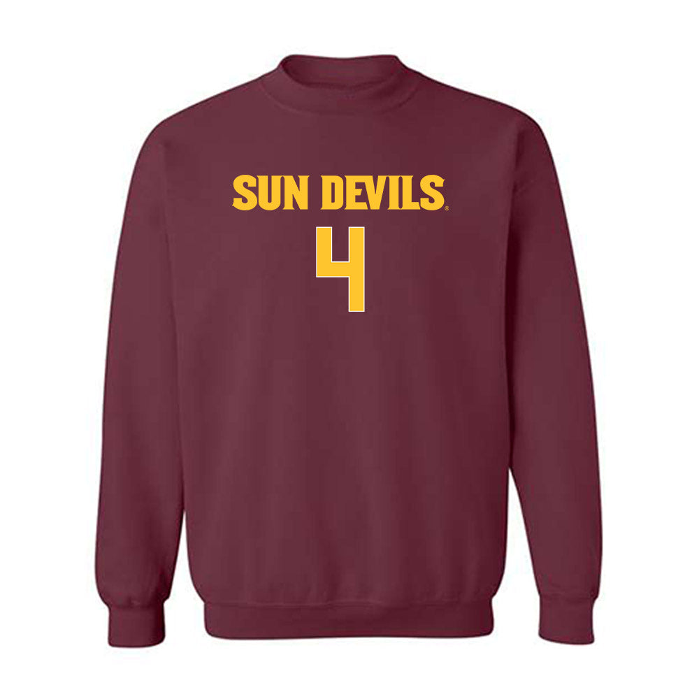 Arizona State - NCAA Women's Volleyball : Ella Lewis - Replica Shersey Crewneck Sweatshirt-0