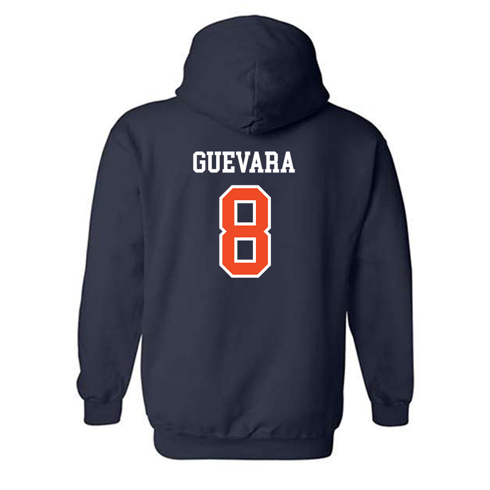 Auburn - NCAA Baseball : Eric Guevara - Generic Shersey Hooded Sweatshirt-1