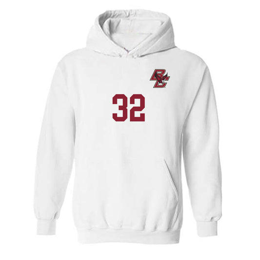 Boston College - NCAA Men's Soccer : Aidan Farwell - Replica Shersey Hooded Sweatshirt-0