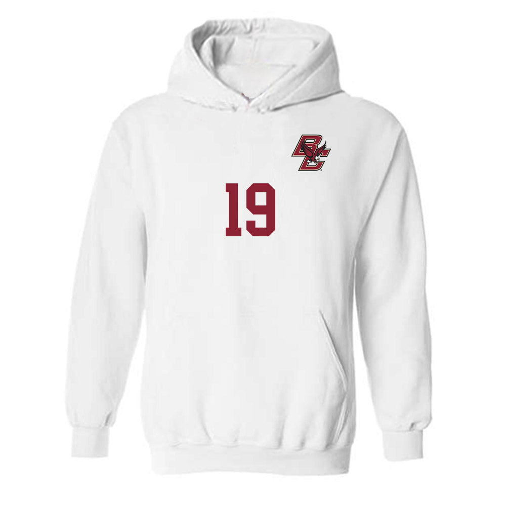 Boston College - NCAA Men's Soccer : Connor Gibson - Replica Shersey Hooded Sweatshirt-0