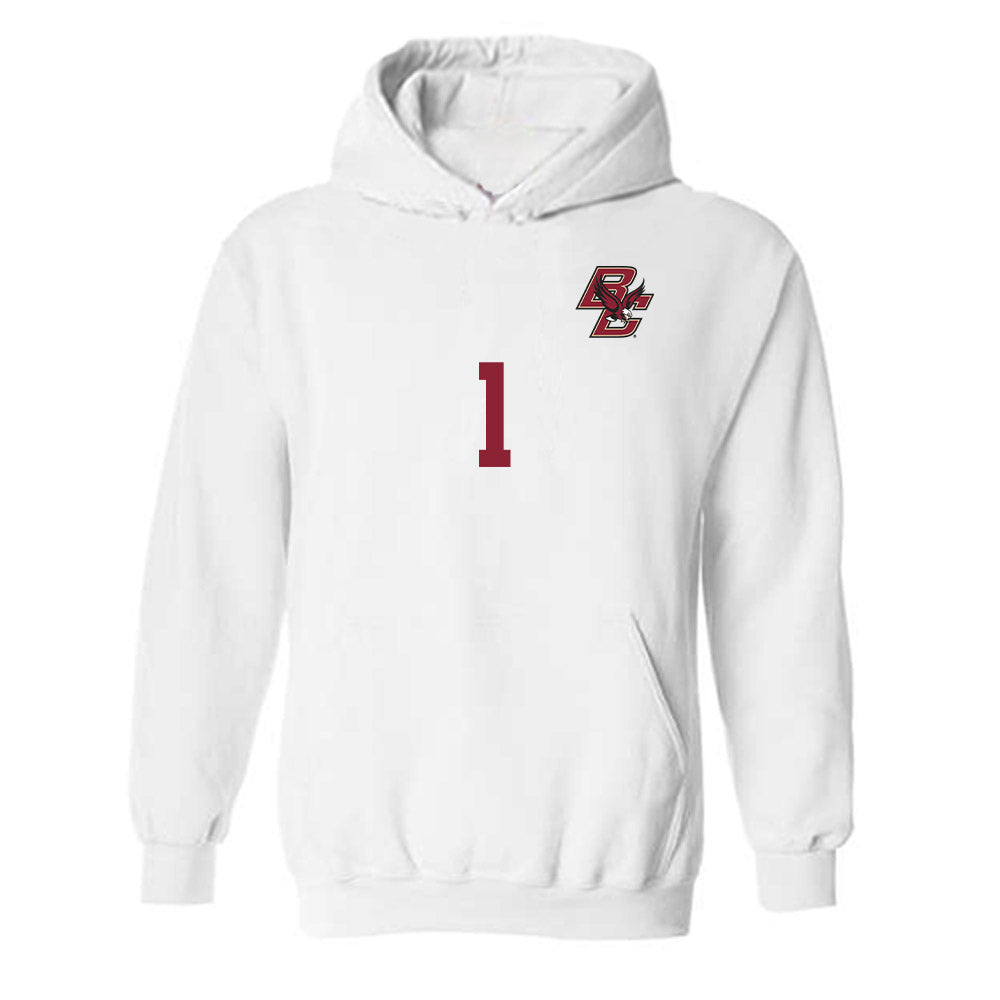 Boston College - NCAA Men's Soccer : Patrick Donovan - Replica Shersey Hooded Sweatshirt-0