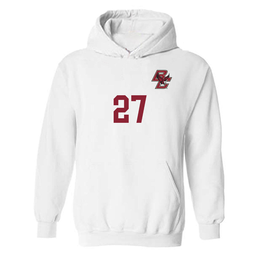 Boston College - NCAA Women's Soccer : Lydia Poulin - Replica Shersey Hooded Sweatshirt-0