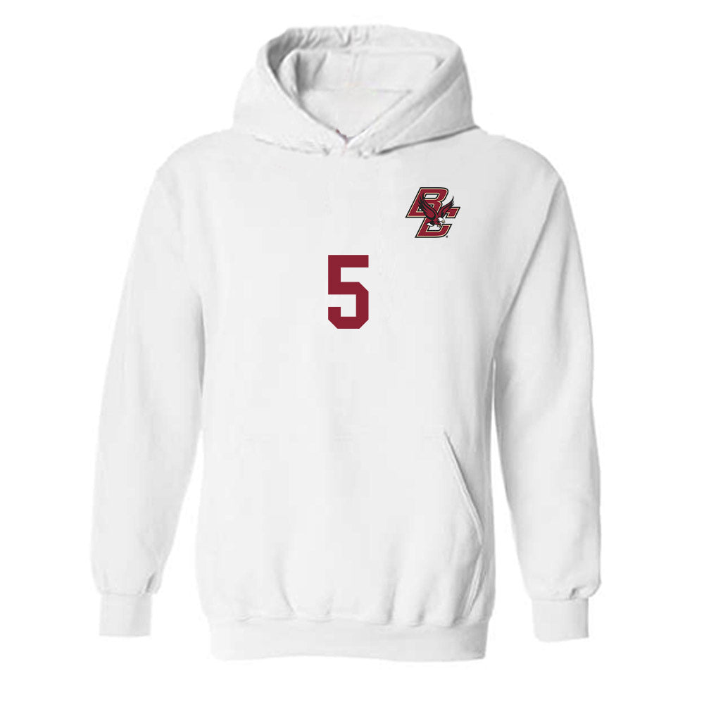Boston College - NCAA Women's Soccer : Milla Lee - Replica Shersey Hooded Sweatshirt-0