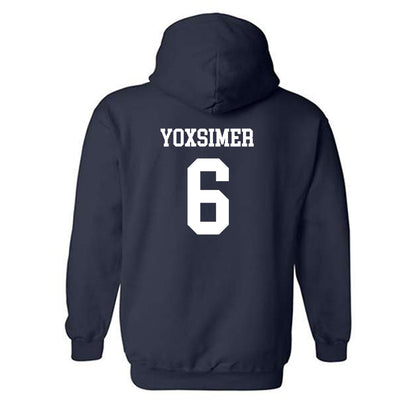 Drake - NCAA Softball : Malea Yoxsimer - Generic Shersey Hooded Sweatshirt-1