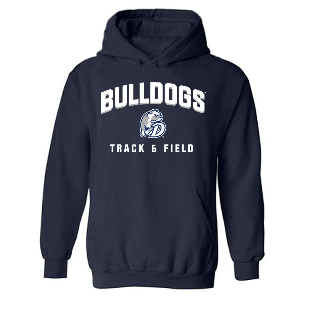 Drake - NCAA Men's Track & Field : Xavier Baldwin - Generic Shersey Hooded Sweatshirt-0