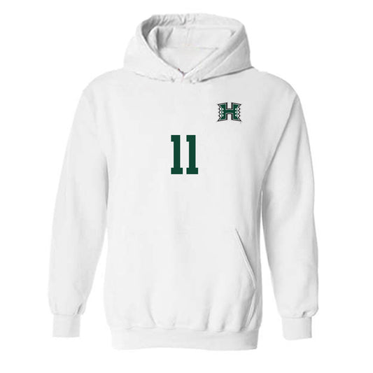 Hawaii - NCAA Women's Soccer : Parisa Abedi - Replica Shersey Hooded Sweatshirt-0