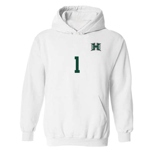 Hawaii - NCAA Women's Soccer : Kennedy Justin - Replica Shersey Hooded Sweatshirt-0