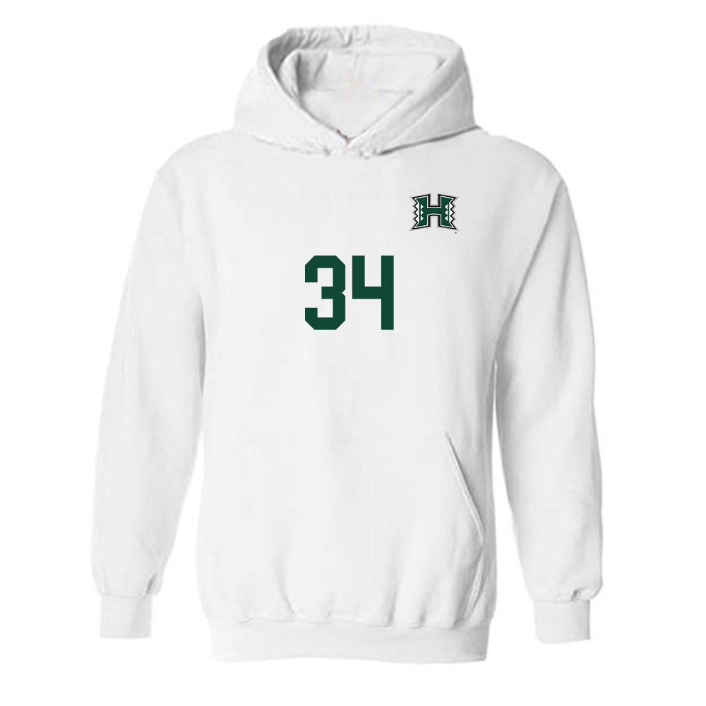 Hawaii - NCAA Women's Soccer : Nalani Damacion - Replica Shersey Hooded Sweatshirt-0