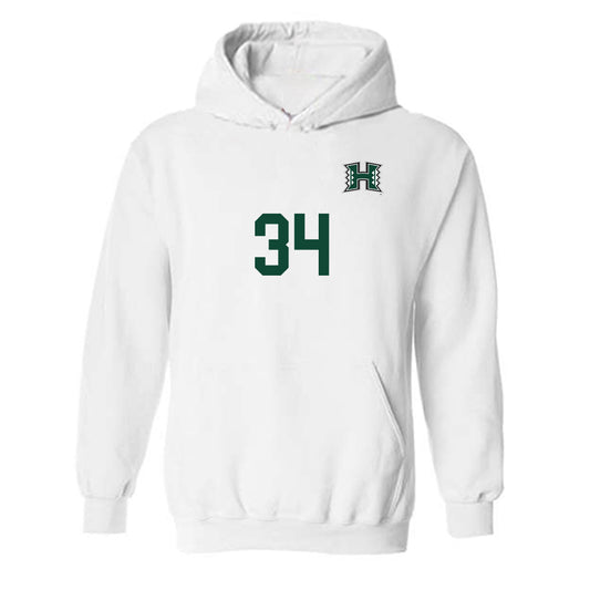 Hawaii - NCAA Women's Soccer : Nalani Damacion - Replica Shersey Hooded Sweatshirt-0