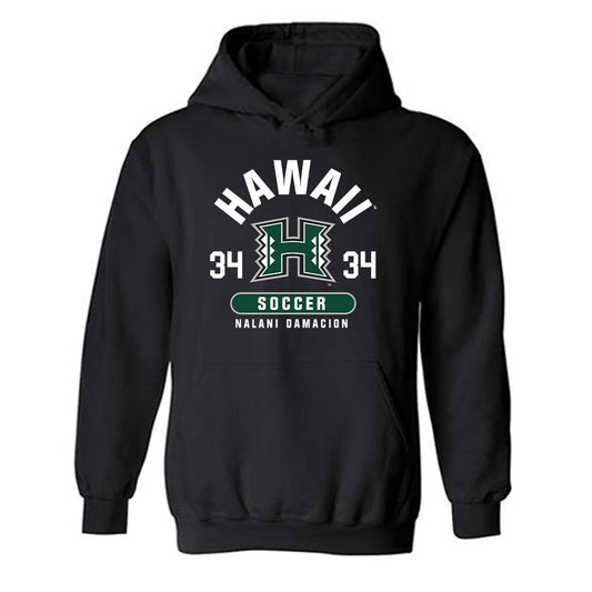 Hawaii - NCAA Women's Soccer : Nalani Damacion - Classic Fashion Shersey Hooded Sweatshirt-0