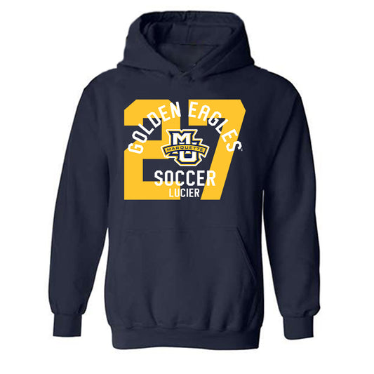 Marquette - NCAA Women's Soccer : Piper Lucier - Classic Fashion Shersey Hooded Sweatshirt-0