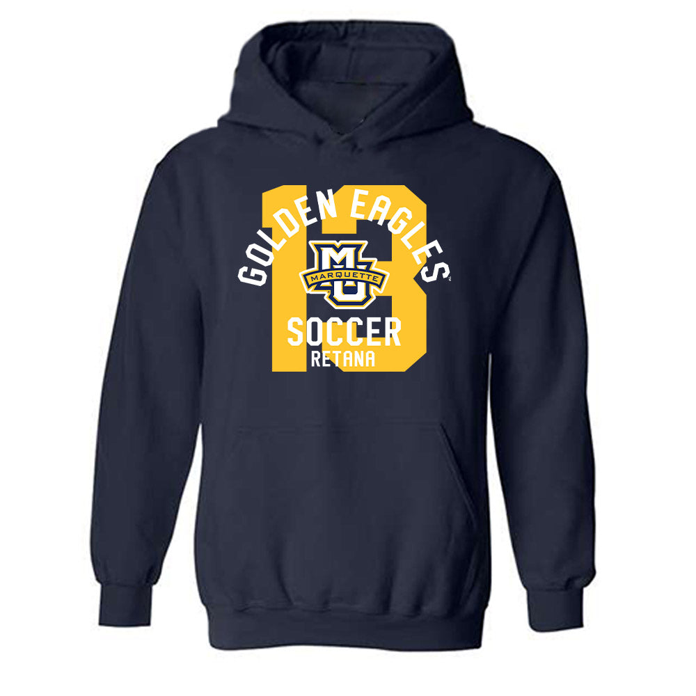 Marquette - NCAA Women's Soccer : Gabriela Retana - Classic Fashion Shersey Hooded Sweatshirt-0
