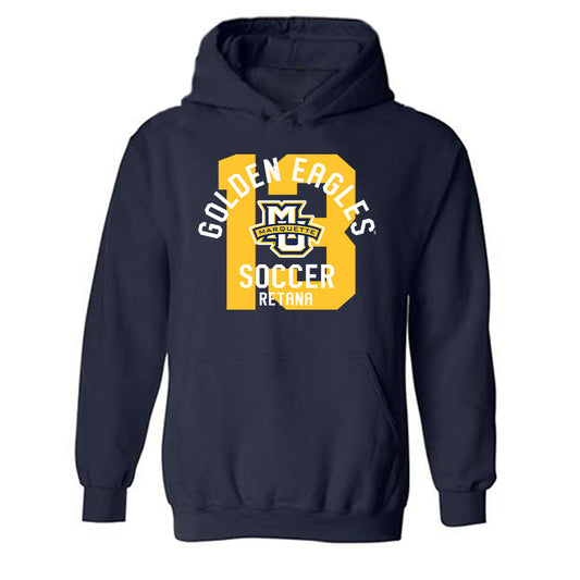 Marquette - NCAA Women's Soccer : Gabriela Retana - Classic Fashion Shersey Hooded Sweatshirt-0