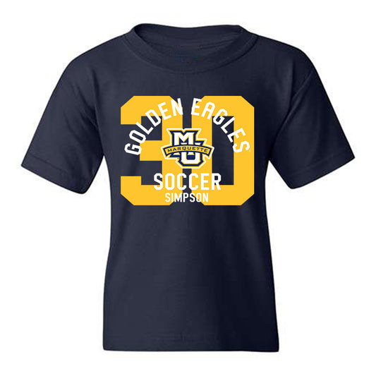 Marquette - NCAA Men's Soccer : Cameron Simpson - Classic Fashion Shersey Youth T-Shirt-0