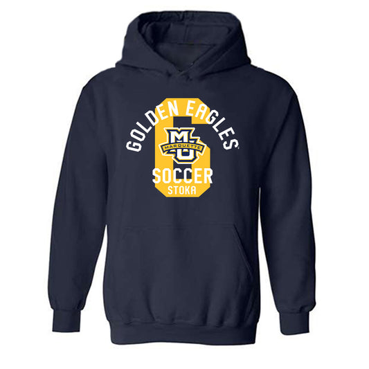Marquette - NCAA Men's Soccer : Mateo Stoka - Classic Fashion Shersey Hooded Sweatshirt-0