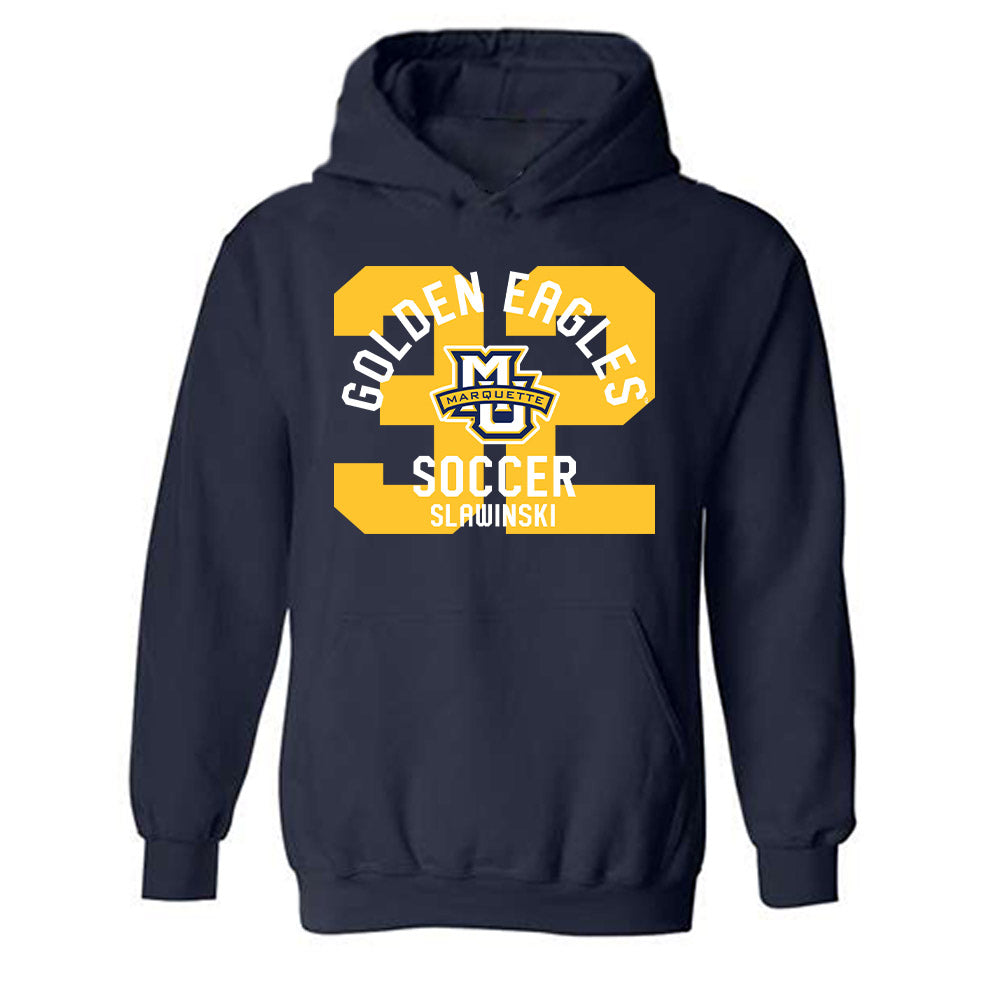 Marquette - NCAA Men's Soccer : Will Slawinski - Classic Fashion Shersey Hooded Sweatshirt-0