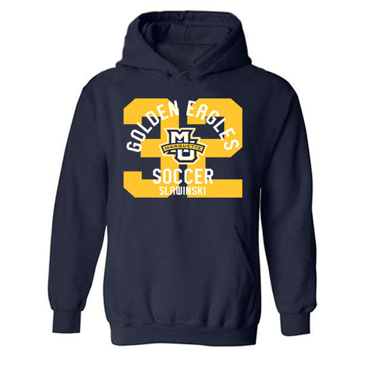 Marquette - NCAA Men's Soccer : Will Slawinski - Classic Fashion Shersey Hooded Sweatshirt-0