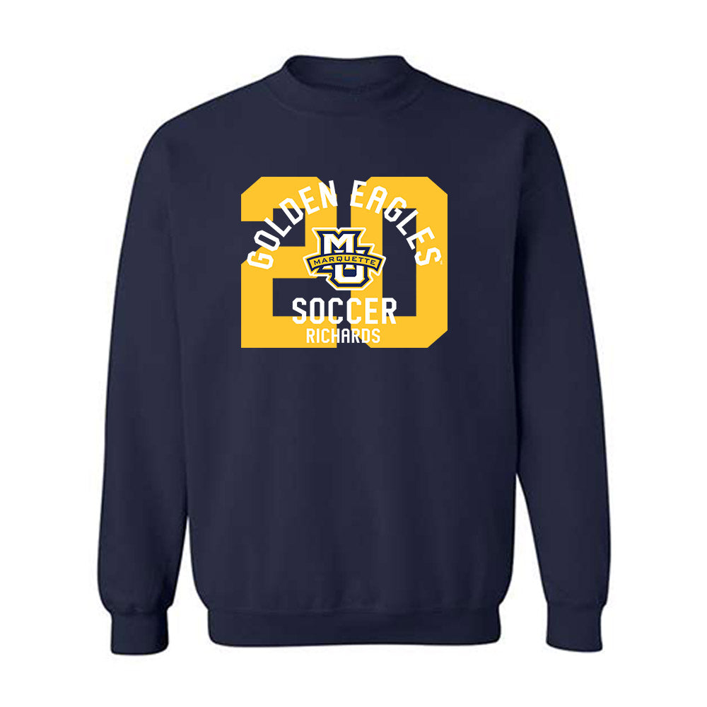 Marquette - NCAA Men's Soccer : Bryce Richards - Classic Fashion Shersey Crewneck Sweatshirt-0
