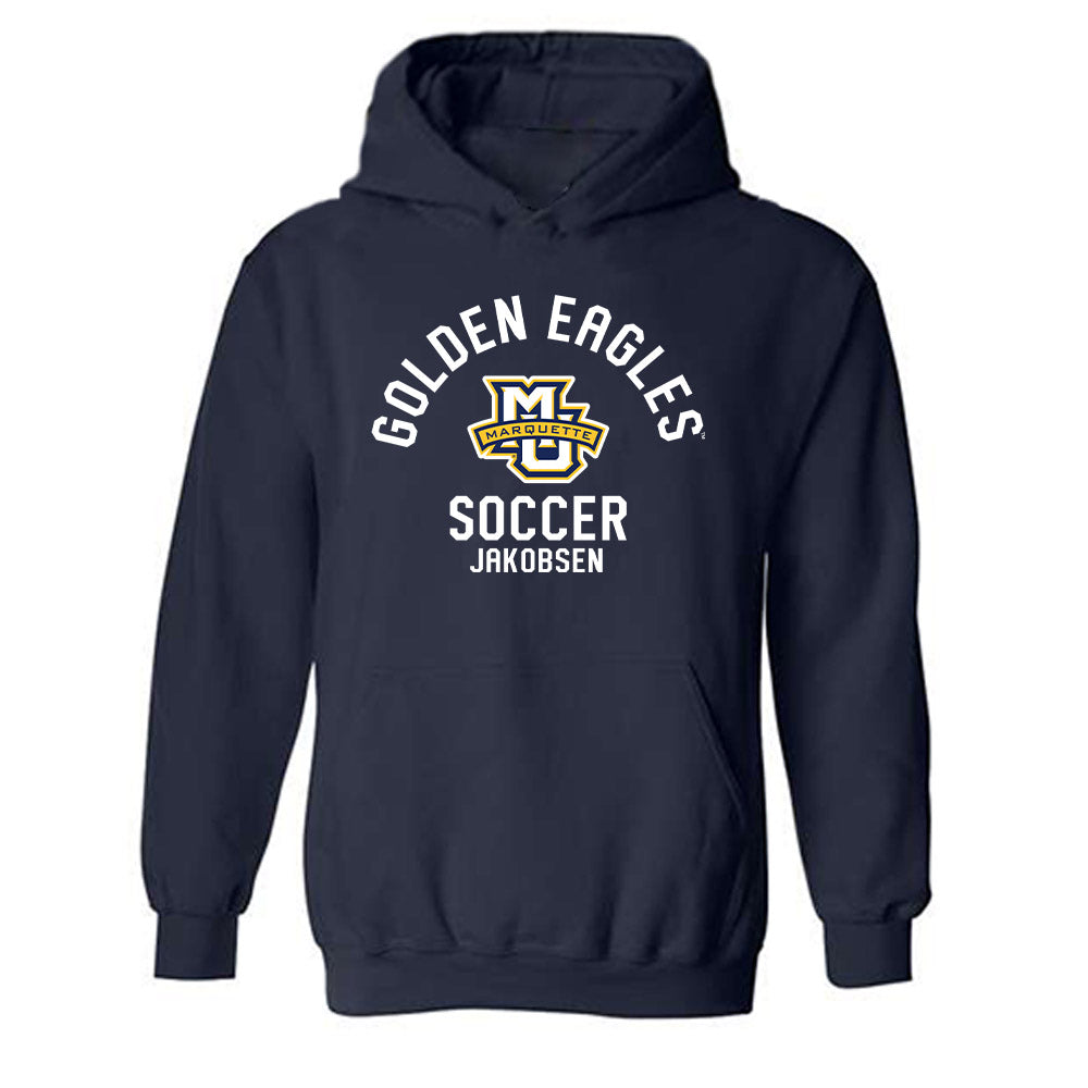 Marquette - NCAA Men's Soccer : Thomas Jakobsen - Classic Fashion Shersey Hooded Sweatshirt-0