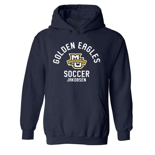 Marquette - NCAA Men's Soccer : Thomas Jakobsen - Classic Fashion Shersey Hooded Sweatshirt-0