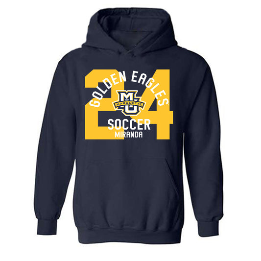 Marquette - NCAA Men's Soccer : Gabriel Miranda - Classic Fashion Shersey Hooded Sweatshirt-0
