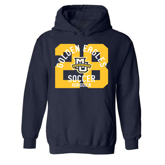 Marquette - NCAA Men's Soccer : Mads Horgoien - Classic Fashion Shersey Hooded Sweatshirt-0