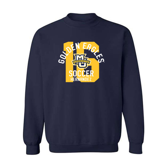 Marquette - NCAA Women's Soccer : Olivia Hernandez - Classic Fashion Shersey Crewneck Sweatshirt-0