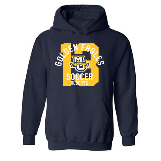 Marquette - NCAA Women's Soccer : Adrianna Alberts - Classic Fashion Shersey Hooded Sweatshirt-0