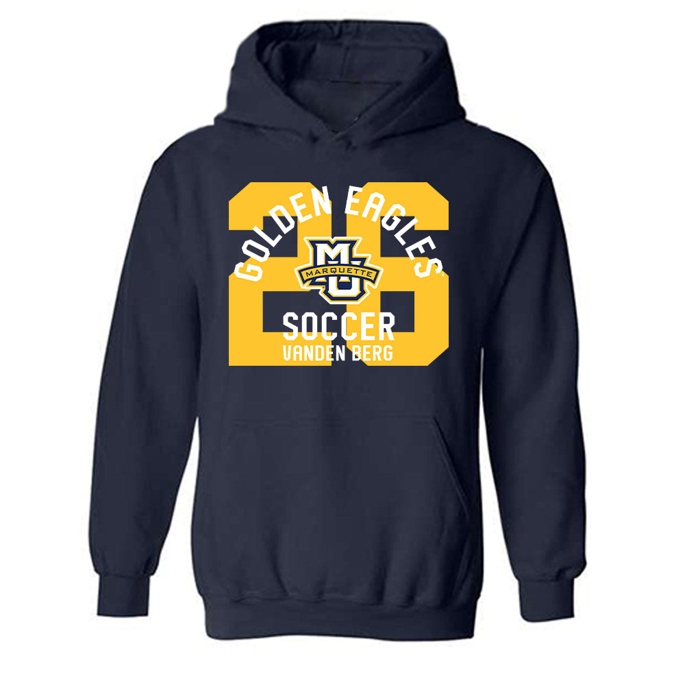Marquette - NCAA Women's Soccer : Kate Vanden Berg - Classic Fashion Shersey Hooded Sweatshirt-0