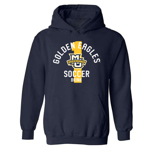 Marquette - NCAA Men's Soccer : Marten Brink - Classic Fashion Shersey Hooded Sweatshirt-0