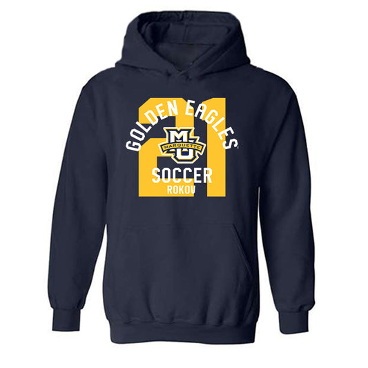 Marquette - NCAA Men's Soccer : Gabriel Rokov - Classic Fashion Shersey Hooded Sweatshirt-0