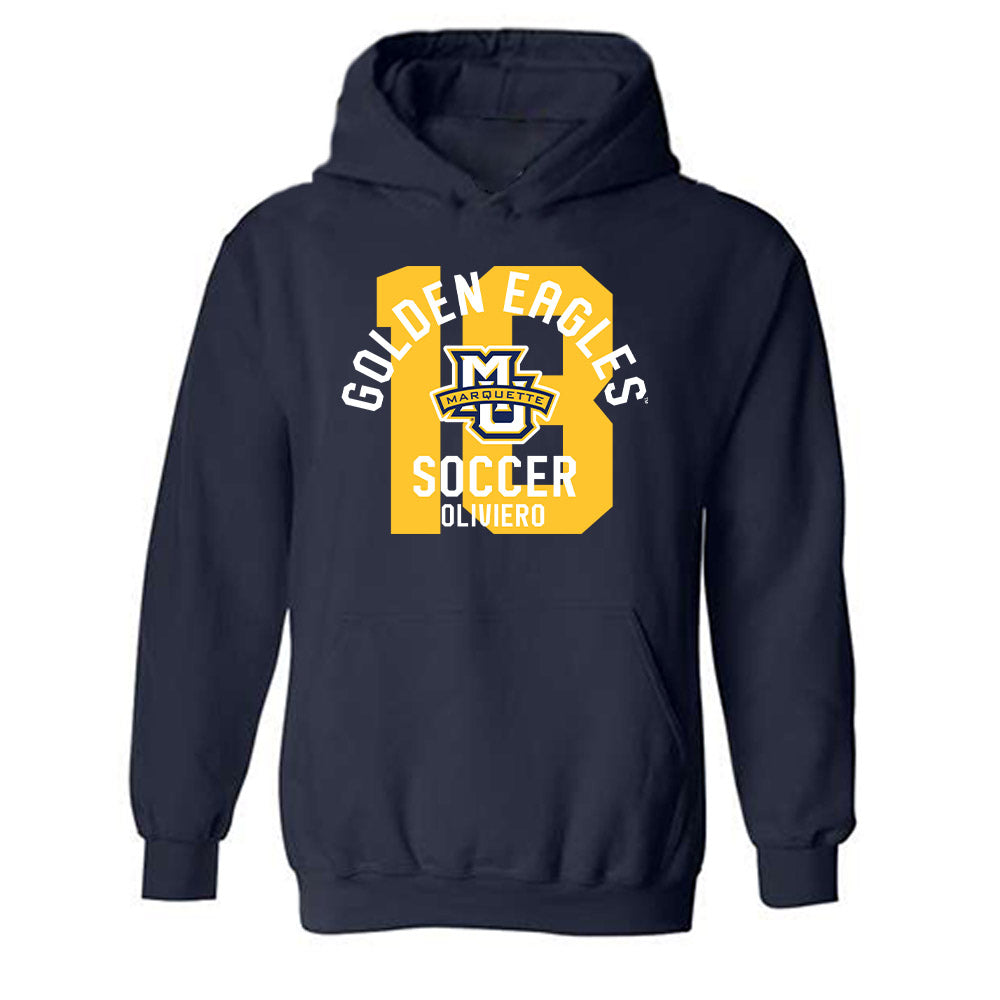 Marquette - NCAA Women's Soccer : Capri Oliviero - Classic Fashion Shersey Hooded Sweatshirt-0