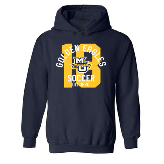 Marquette - NCAA Women's Soccer : Capri Oliviero - Classic Fashion Shersey Hooded Sweatshirt-0