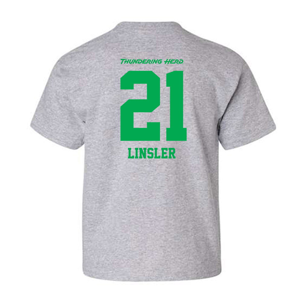 Marshall - NCAA Women's Soccer : Anna Linsler - Youth T-Shirt-1