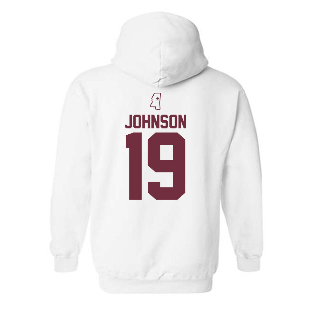 Mississippi State - NCAA Women's Soccer : Hailey Johnson - Replica Shersey Hooded Sweatshirt-1
