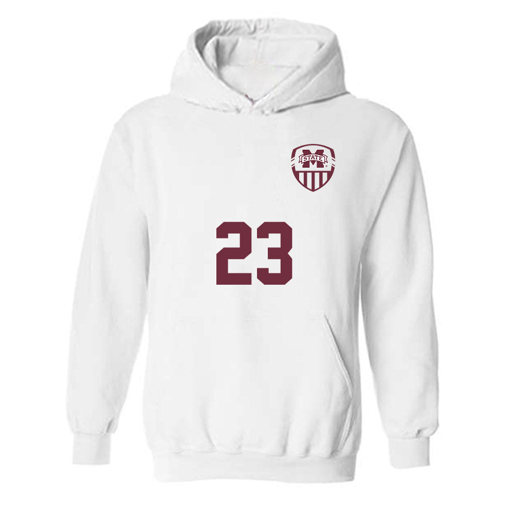 Mississippi State - NCAA Women's Soccer : Ashley Tutas - Replica Shersey Hooded Sweatshirt-0