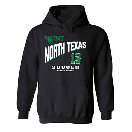North Texas - NCAA Women's Soccer : Alexis Miller - Classic Fashion Shersey Hooded Sweatshirt-0