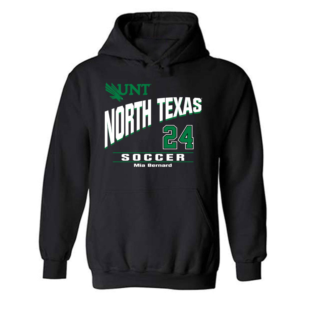 North Texas - NCAA Women's Soccer : Mia Bernard - Classic Fashion Shersey Hooded Sweatshirt-0