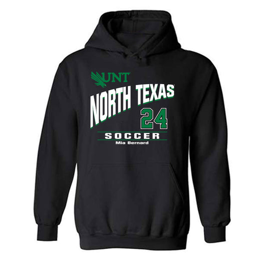 North Texas - NCAA Women's Soccer : Mia Bernard - Classic Fashion Shersey Hooded Sweatshirt-0