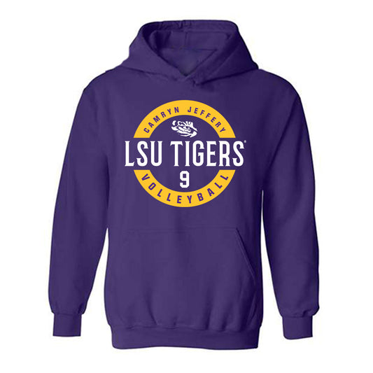 LSU - NCAA Women's Volleyball : Camryn Jeffery - Classic Fashion Shersey Hooded Sweatshirt-0