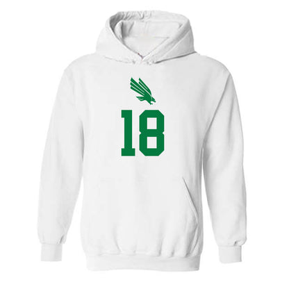 North Texas - NCAA Women's Volleyball : Paige Hawkinson - Replica Shersey Hooded Sweatshirt-0
