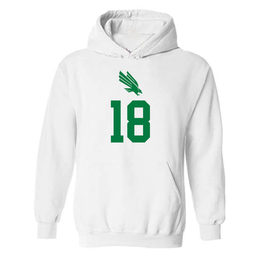 North Texas - NCAA Women's Volleyball : Paige Hawkinson - Replica Shersey Hooded Sweatshirt-0