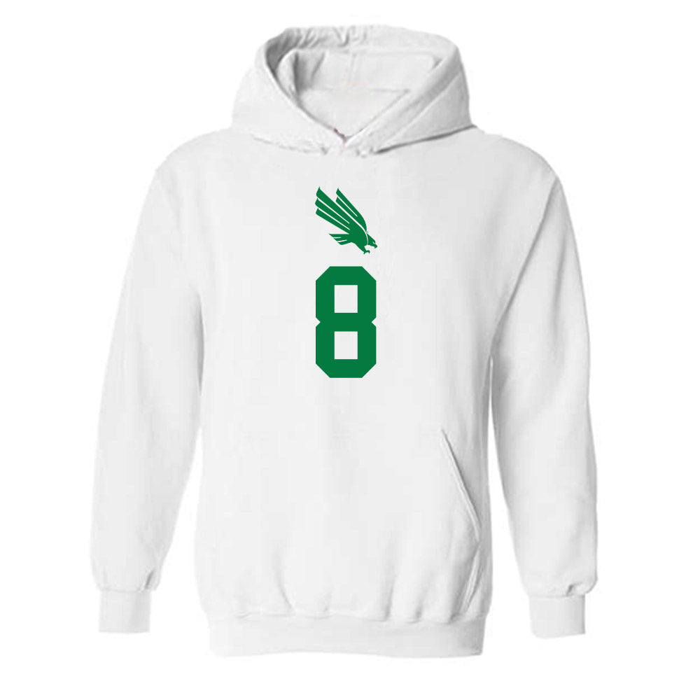 North Texas - NCAA Women's Volleyball : Tatum Busch - Replica Shersey Hooded Sweatshirt-0