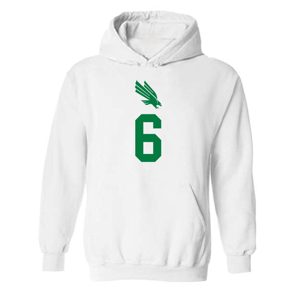 North Texas - NCAA Women's Volleyball : Reagan Bedell - Replica Shersey Hooded Sweatshirt-0