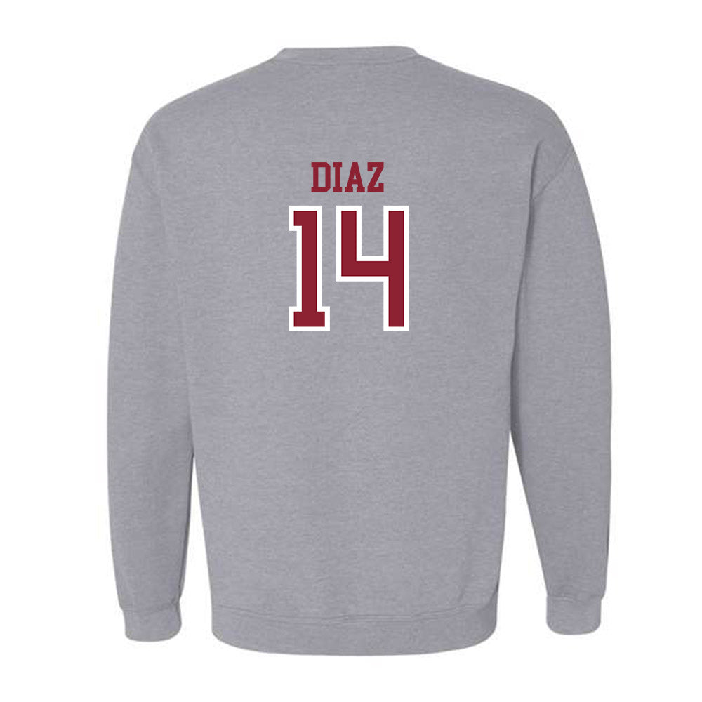 Troy - NCAA Baseball : Zaid Diaz - Generic Shersey Crewneck Sweatshirt-1