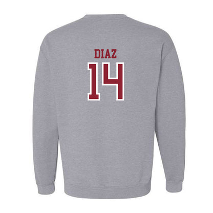Troy - NCAA Baseball : Zaid Diaz - Generic Shersey Crewneck Sweatshirt-1