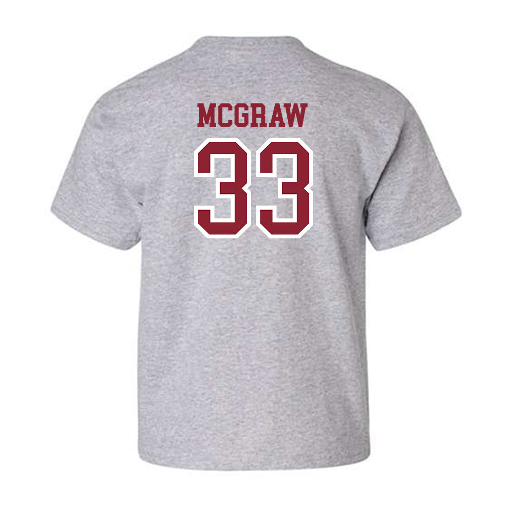 Troy - NCAA Baseball : Ty McGraw - Generic Shersey Youth T-Shirt-1