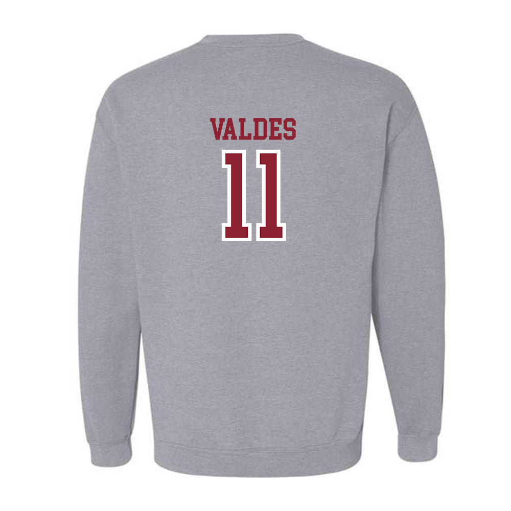 Troy - NCAA Men's Basketball : Victor Valdes - Generic Shersey Crewneck Sweatshirt-1