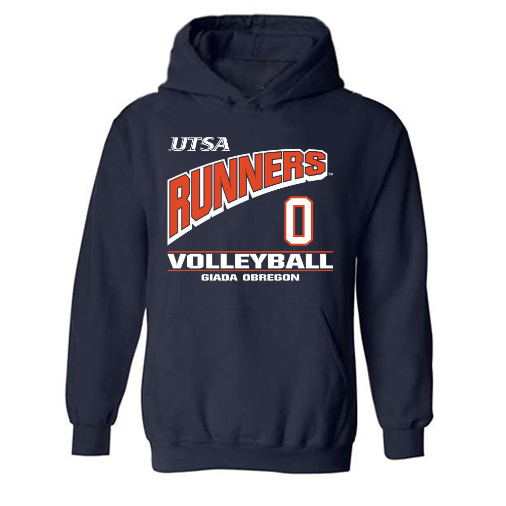UTSA - NCAA Women's Volleyball : Giada Obregon - Classic Fashion Shersey Hooded Sweatshirt-0
